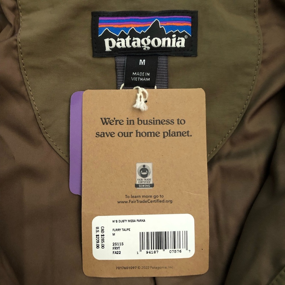 NWT - Patagonia Dusty Mesa Fleece Parka - Furry Taupe - Picture 4 of 4